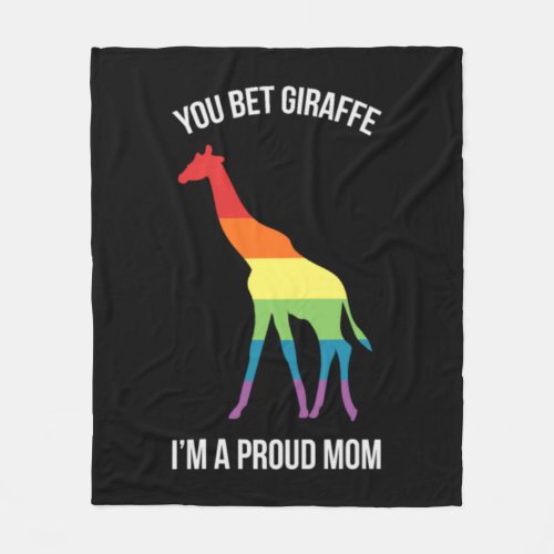 Gay Pride Mom LGBT Fleece Blanket