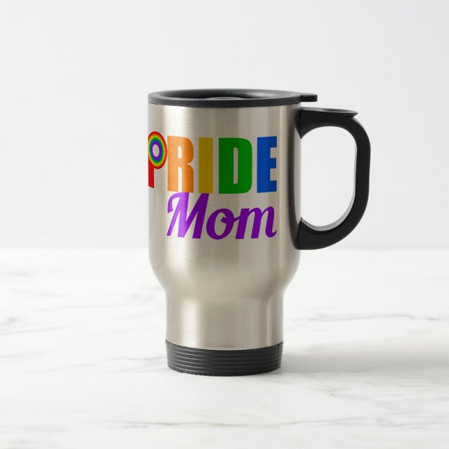 Gay Pride Mom Travel Mug (Right)