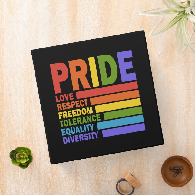 Gay Pride Month LGBT 3 Ring Binder (In Situ)