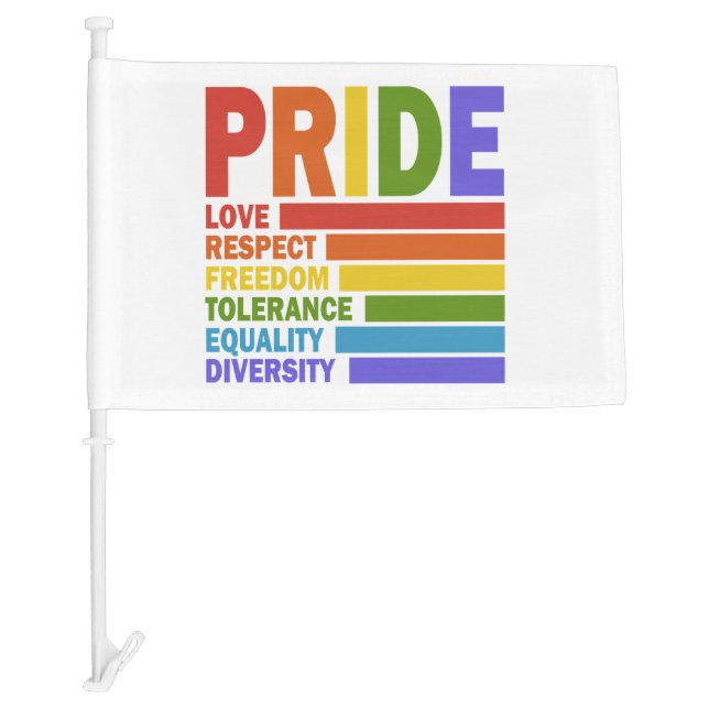 Gay Pride Month LGBT Car Flag (Front)