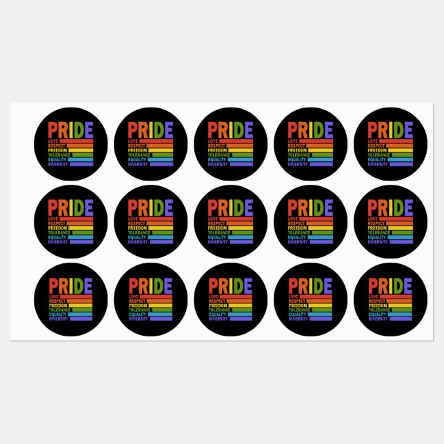 Gay Pride Month LGBT Labels (Sheet)