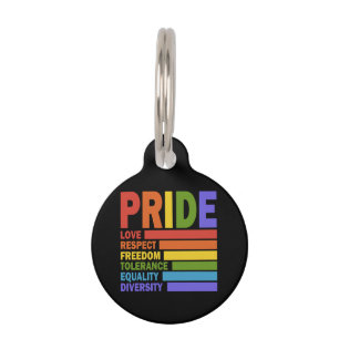 Gay Pride Month LGBT Pet ID Tag