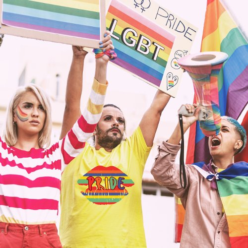 Gay Pride Month Rainbow LGBTQ Mens T_Shirt