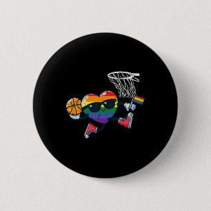Gay Pride Month Sketll Heart Lgbtq Ally Rainbow Me Button