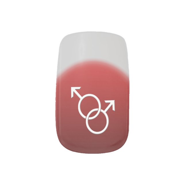 Gay Pride Nails Same-Sex Love Fingernail Minx Nail Wraps (Right Thumb)