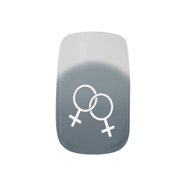 Gay Pride Nails Same-Sex Love Fingernail Minx Nail Wraps (Left Thumb)
