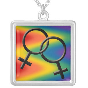 Gay Pride Necklace Women's Rainbow Love Jewelry