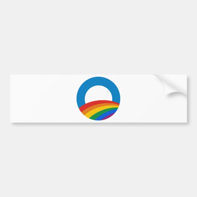 Gay Pride Obama Bumper Sticker (Front)