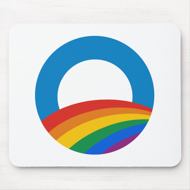 Gay Pride Obama Mouse Pad (Front)