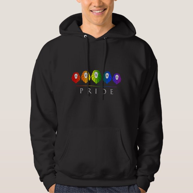Gay Pride of Lions - LGBT Hoodie (Front)