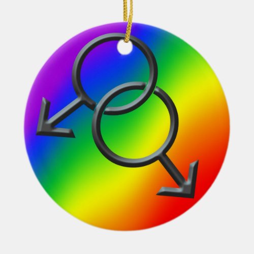 Gay Pride Ornament Personalized Rainbow Love Gifts