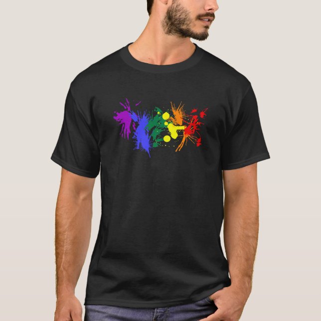 Gay Pride Paint T-Shirt (Front)
