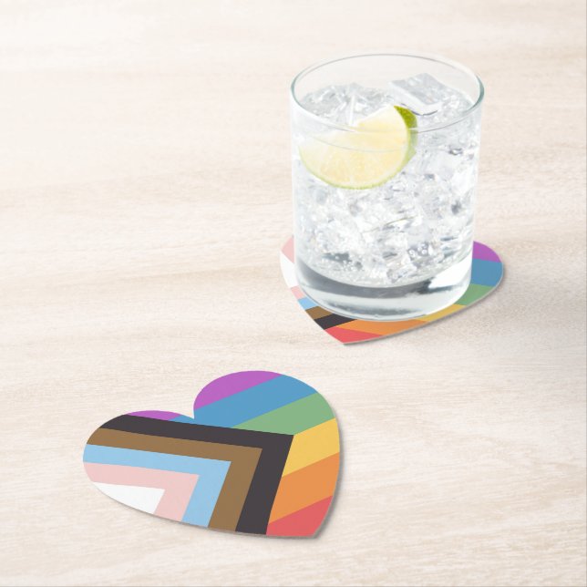 Gay Pride Paper Coaster (Insitu)