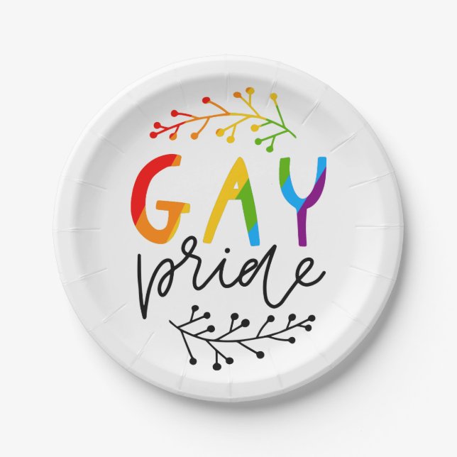 Gay Pride Paper Plates (Front)