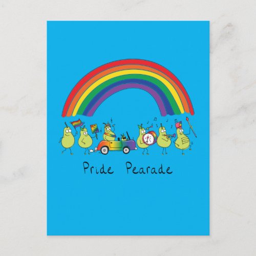 Gay Pride Parade LGBTQ Pears Postcard