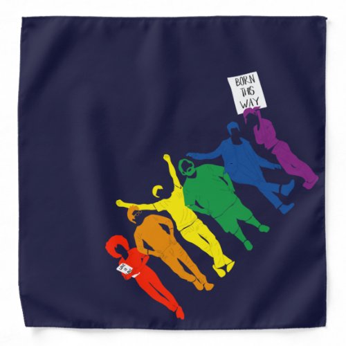 Gay Pride Parade Rainbow Colored People Bandana