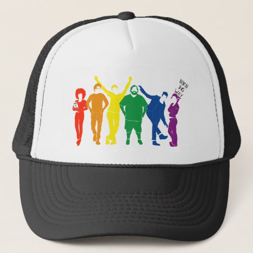 Gay Pride Parade Rainbow Colored People Trucker Hat