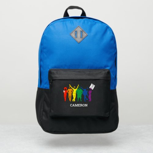 Gay Pride Parade Rainbow People Personalized Port Authority Backpack