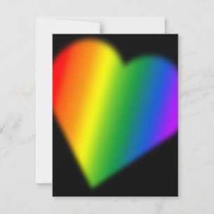Gay Pride Party Invitations Rainbow Love Cards