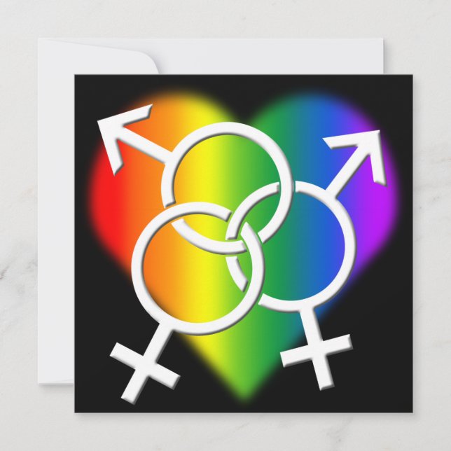 Gay Pride Party Invitations Same-Sex Love Cards (Front)