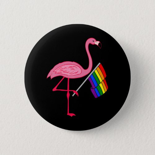 Gay Pride Pink Flamingo Lgbt Pride Month Gifts Button