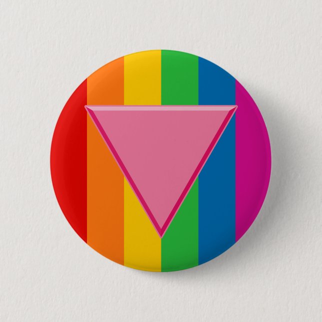 Gay Pride Pink Triangle Button (Front)
