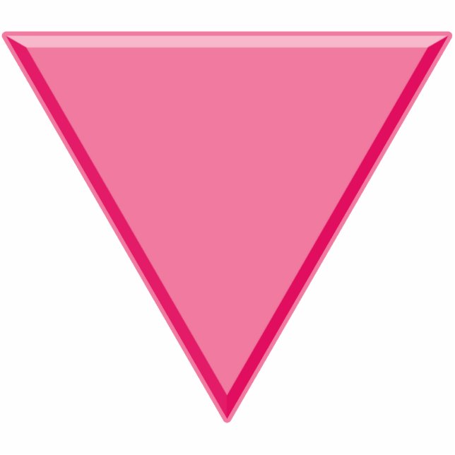 Gay Pride Pink Triangle Statuette (Front)