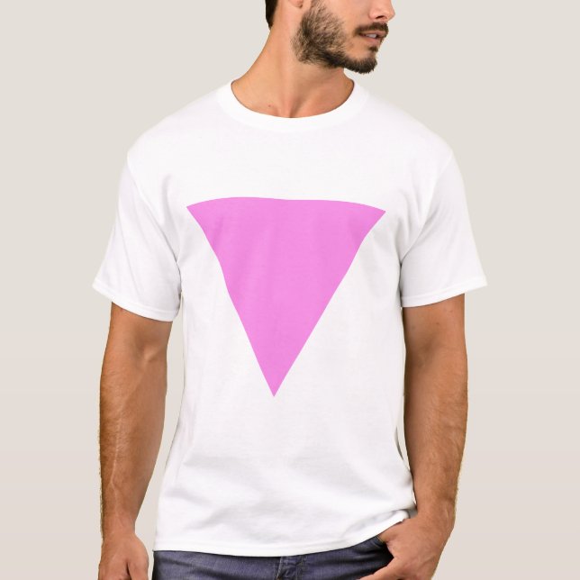 Gay Pride Pink Triangle T-Shirt (Front)