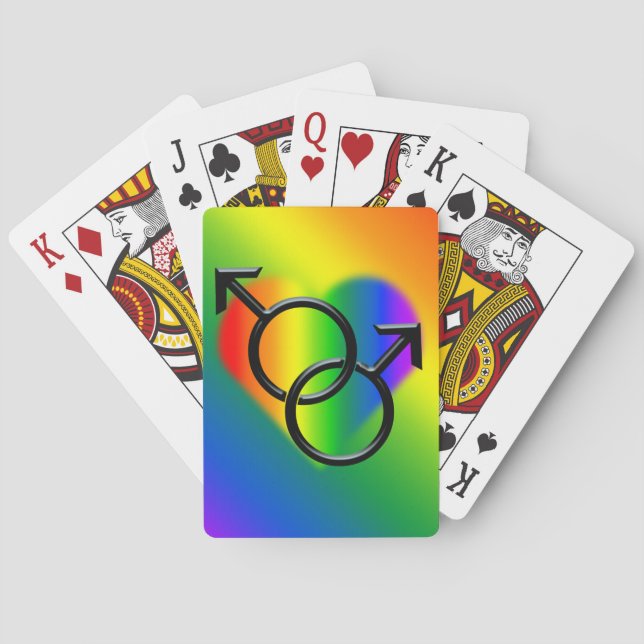 Gay Pride Playing Cards Rainbow Love Game Cards (Back)