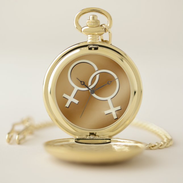 Gay Pride Pocket Watch Custom Lesbian Love Watches (Inside)