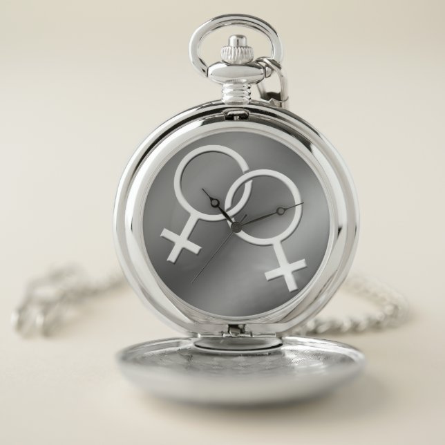 Gay Pride Pocket Watch Custom Lesbian Love Watches (Inside)