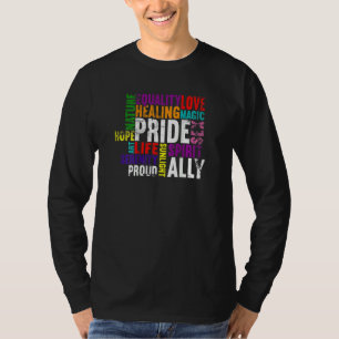 Gay Pride Proud Ally Equality Love Lgbt Gay Lesbia T-Shirt