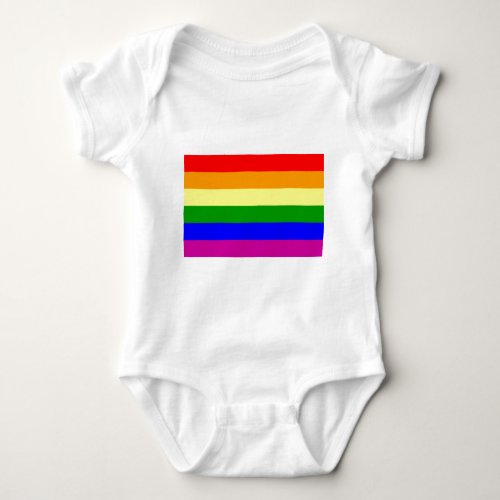 Gay Pride Rainbow Baby Bodysuit