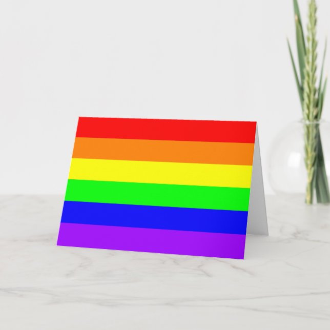 Gay Pride Rainbow Card (Pure Colors) (Front)