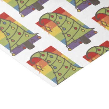 Gay Pride Rainbow Christmas Tree Tissue Paper by Neurotic_Designs at Zazzle