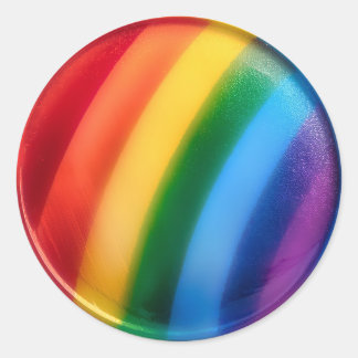 GAY PRIDE —RAINBOW CLASSIC ROUND STICKER
