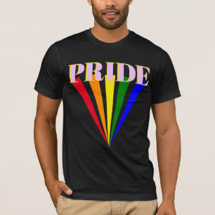 Gay pride rainbow colorful lgbt hbtq typography T-Shirt