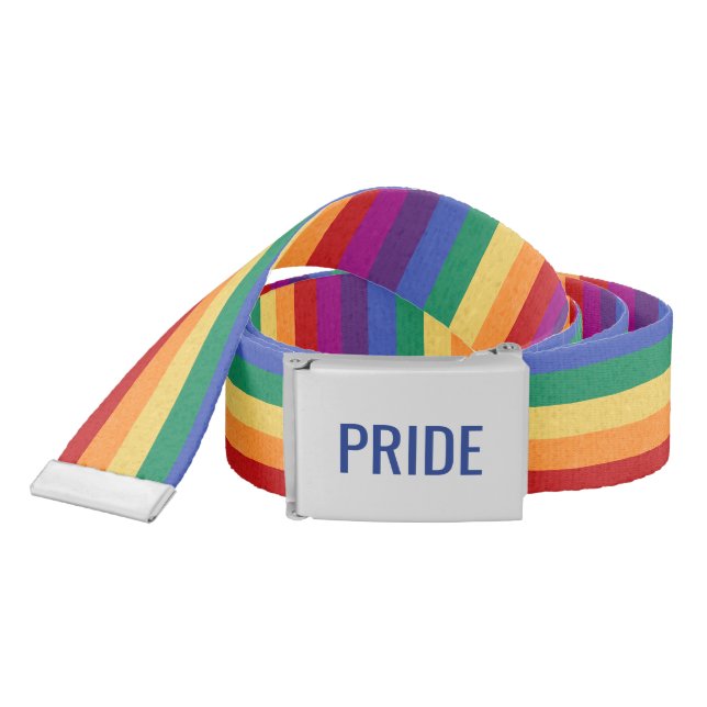 Gay Pride Rainbow Colors Belt (Snake)
