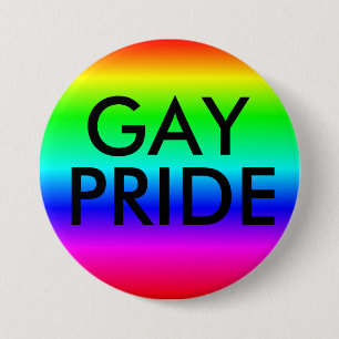 Gay 'Pride" Rainbow Colors Button