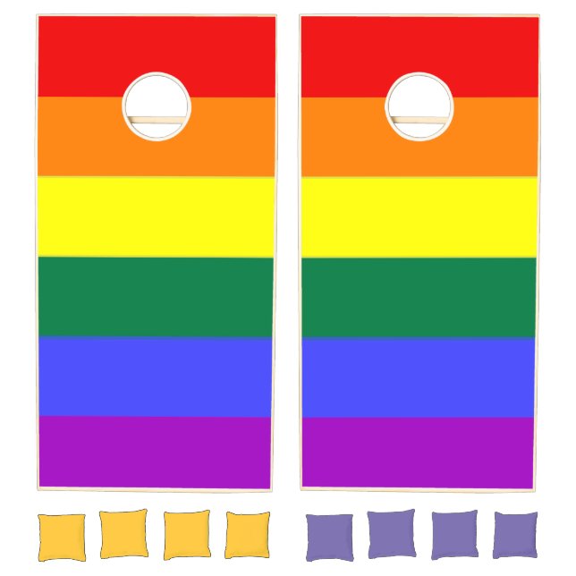 Gay Pride Rainbow Cornhole Set (Set)