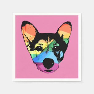 Gay Pride Rainbow Dog Napkins