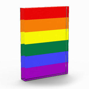 Gay Pride Rainbow Flag Acrylic Award
