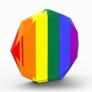 Gay Pride Rainbow Flag Acrylic Award
