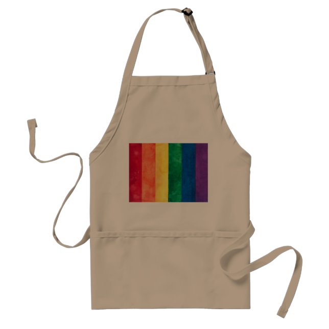 Gay Pride Rainbow Flag Adult Apron (Front)