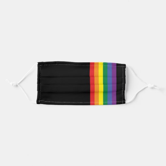 Gay Pride Rainbow Flag Adult Cloth Face Mask (Front, Folded)