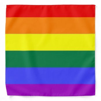 Gay Pride Rainbow Flag Bandana by Neurotic_Designs at Zazzle