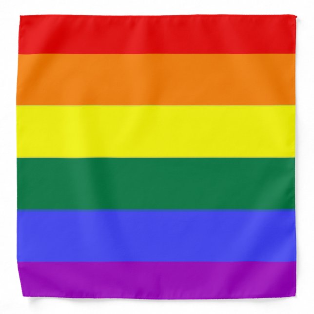Gay Pride Rainbow Flag Bandana (Front)