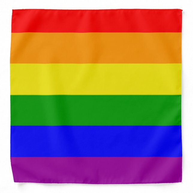 Gay Pride Rainbow Flag Bandana (Front)