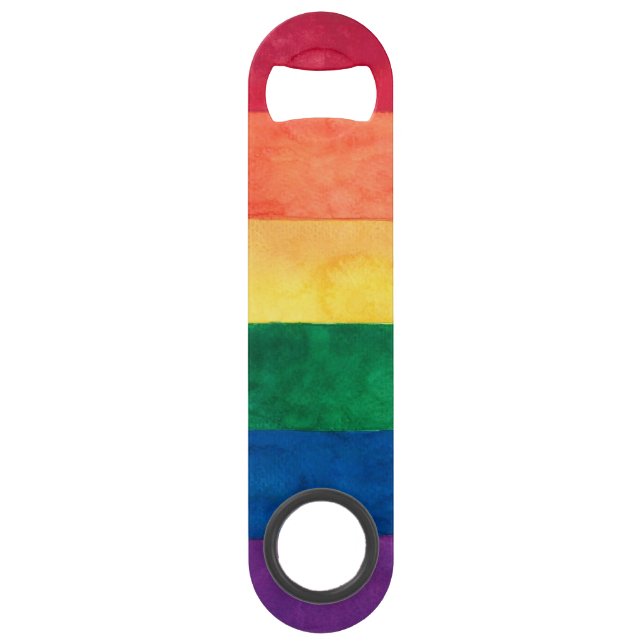Gay Pride Rainbow Flag Bar Key (Front)
