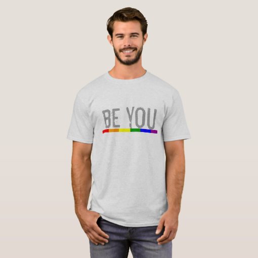 Be You Shirt Women's Rainbow LGBT Pride T-Shirt - Short Sleeve Graphic Tee For Gay Pride, Love Wins, Casual Wear (Plus Size Available) - View #4